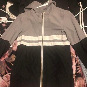 Black White and Grey Windbreaker | Zine | Size Small